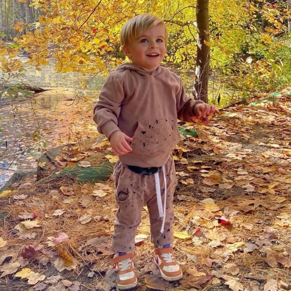 Little Bipsy Cinnamon geometric jogger set